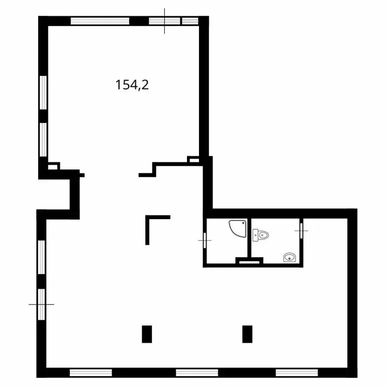 Помещение свободного назначения (154.2 м) - Фото 1