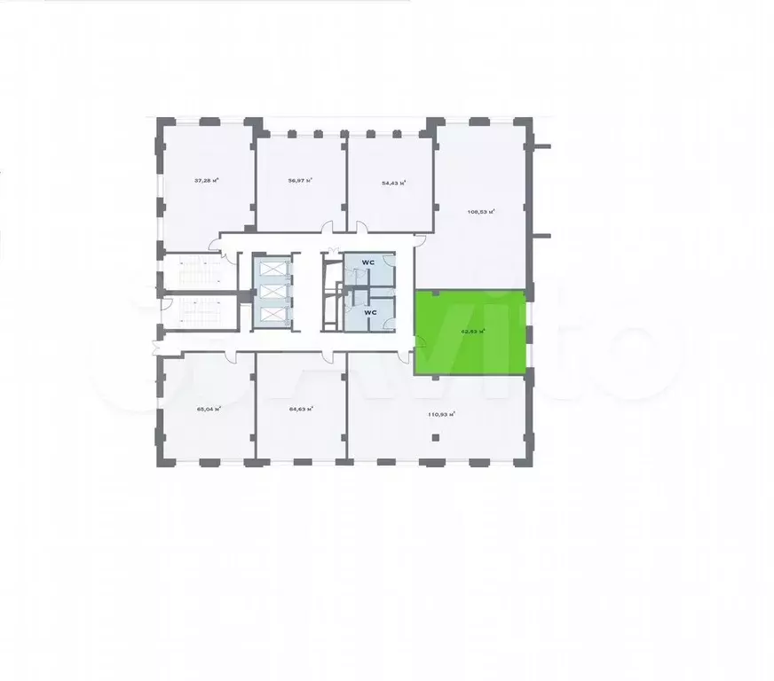 Офис, 62.63 м - Фото 0
