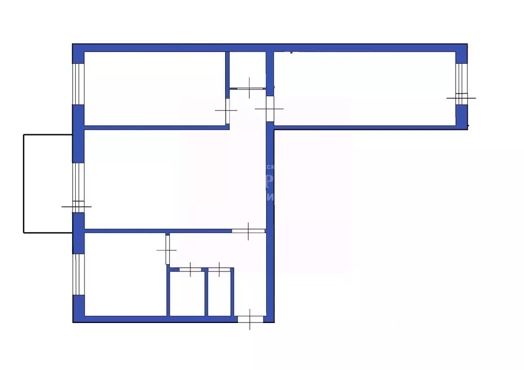 3-к кв. Кемеровская область, Ленинск-Кузнецкий просп. Ленина, 31 (65.9 ... - Фото 2