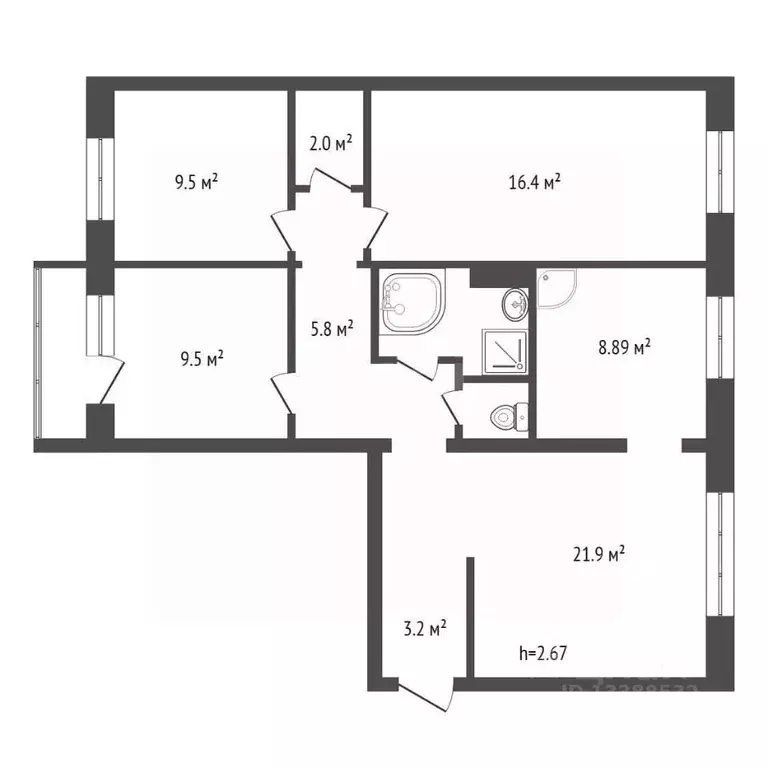 4-к кв. Красноярский край, Красноярск ул. 78-й Добровольческой ... - Фото 1
