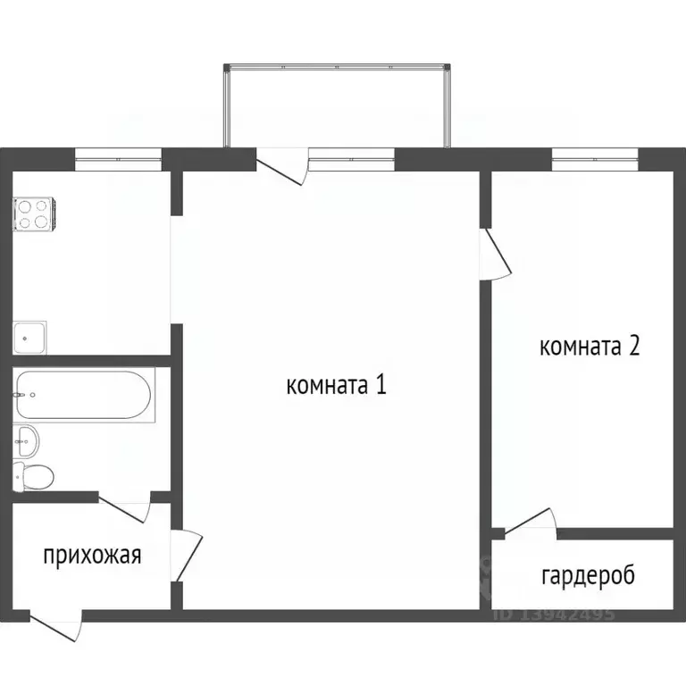2-к кв. Бурятия, Улан-Удэ ул. Терешковой, 20 (41.0 м) - Фото 1