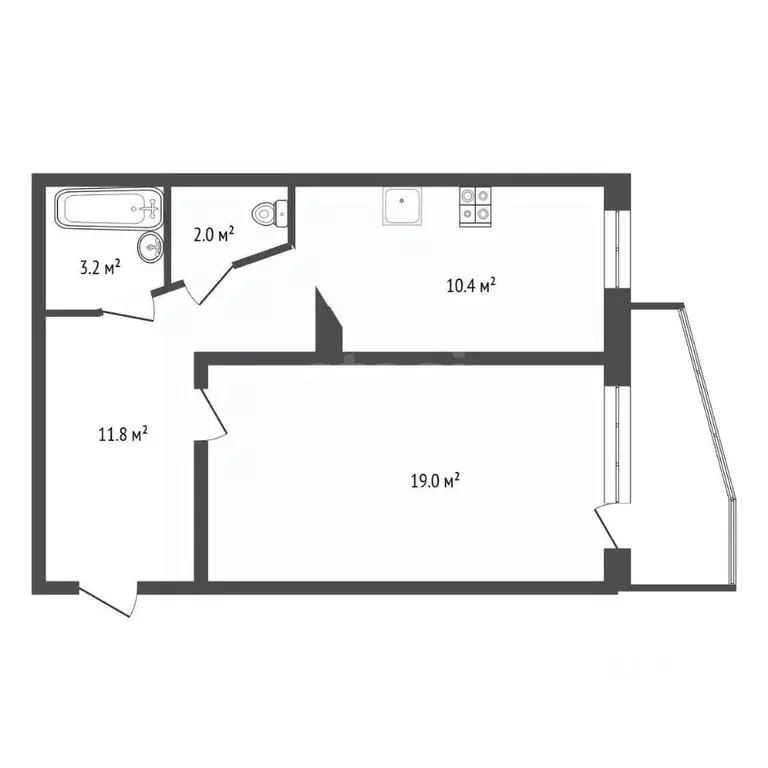 1-к кв. Воронежская область, Воронеж ул. 45-й Стрелковой Дивизии, ... - Фото 2