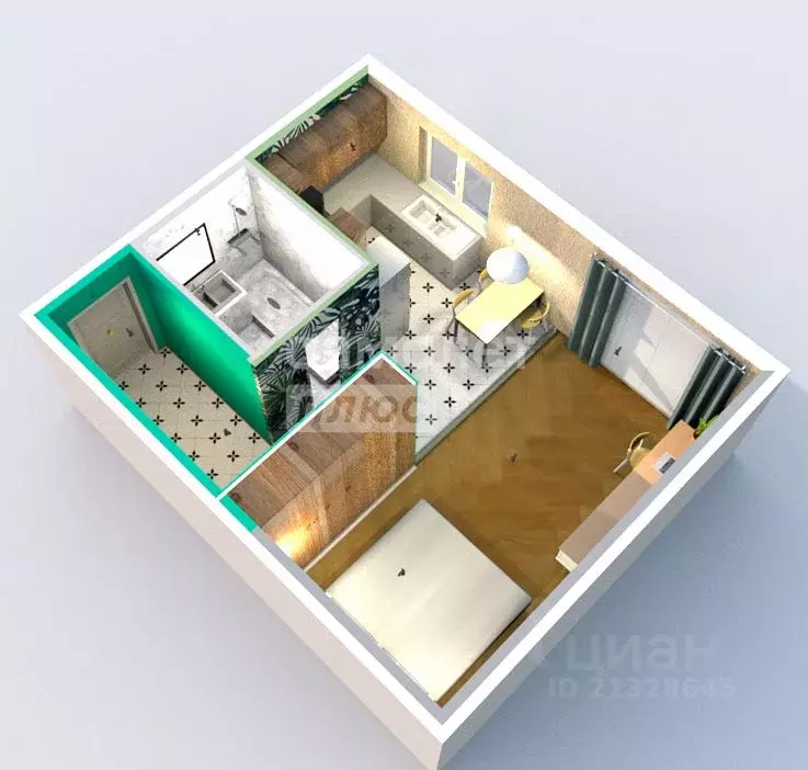 1-к кв. Татарстан, Зеленодольск ул. Ленина, 47 (38.0 м) - Фото 2