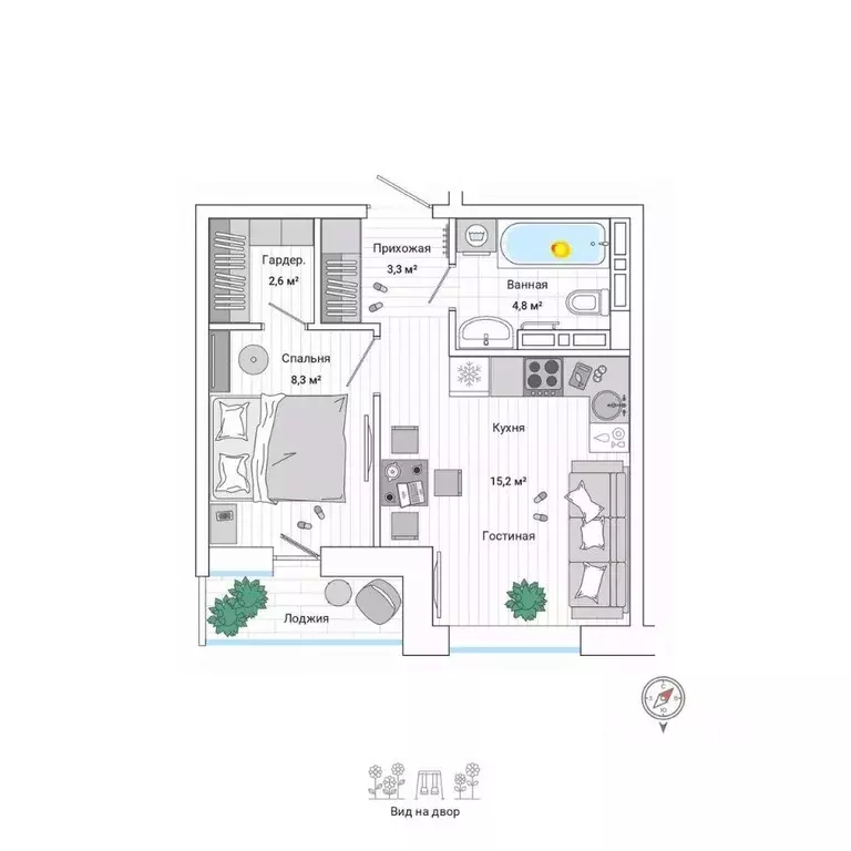 1-к кв. Приморский край, Владивосток ул. Нейбута (35.7 м) - Фото 0