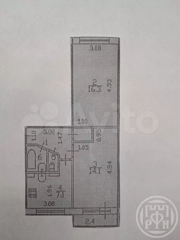 4-к. квартира, 45 м, 2/5 эт. - Фото 0