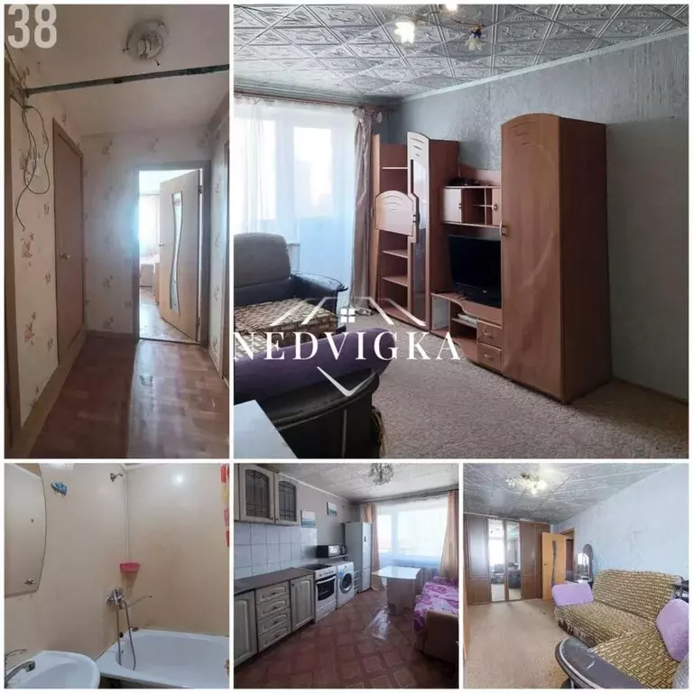 Квартира, 1 комната, 33.79 м - Фото 1