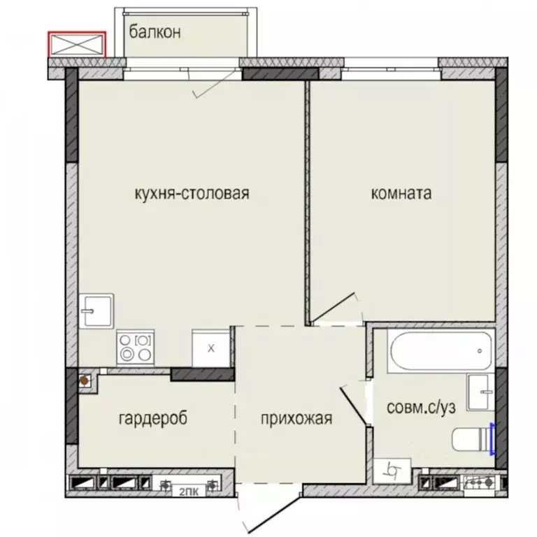 1-к кв. Удмуртия, Ижевск Культбаза жилрайон, 8-й мкр, Ежевика жилой ... - Фото 0