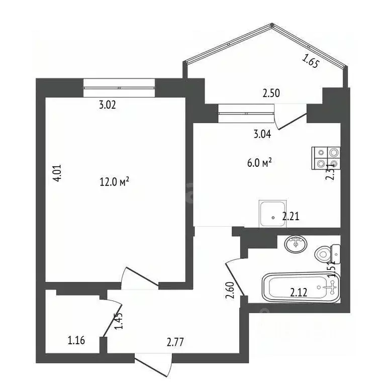 1-к кв. Крым, Ялта ул. Изобильная, 10к2 (38.0 м) - Фото 1