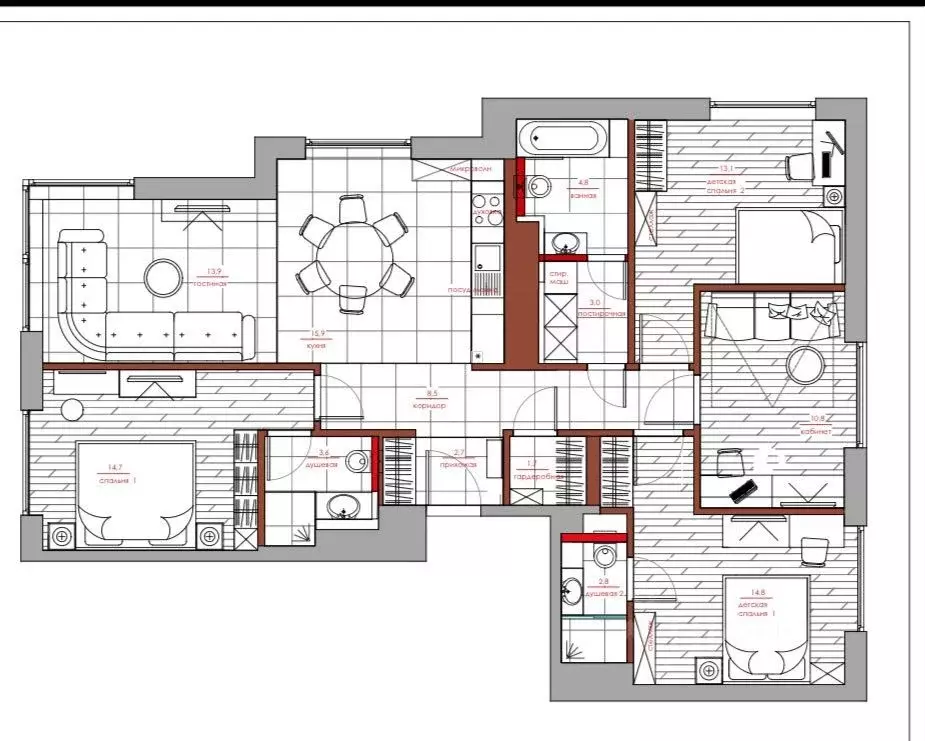 5-к кв. Москва Волоколамское ш., 95/2 (112.0 м) - Фото 2