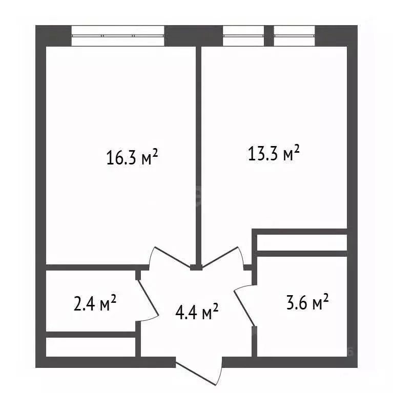 1-к кв. Калужская область, Обнинск просп. Маркса, 43 (40.0 м) - Фото 2