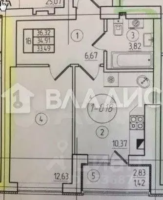 1-к кв. Калининградская область, Пионерский ул. Гептнера, 13 (33.32 м) - Фото 2