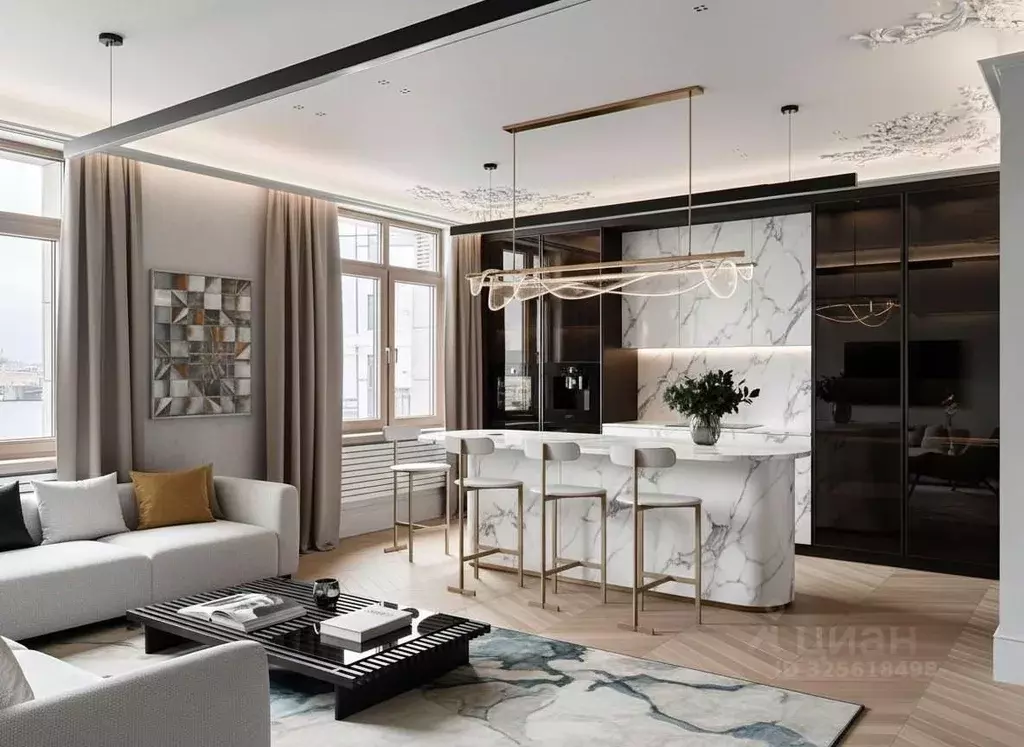 3-к кв. Санкт-Петербург Петровский просп., 2с2 (100.0 м) - Фото 1