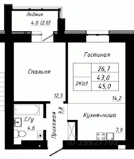 2-к кв. Алтайский край, Барнаул тракт Павловский, 196Ак2 (45.0 м) - Фото 0