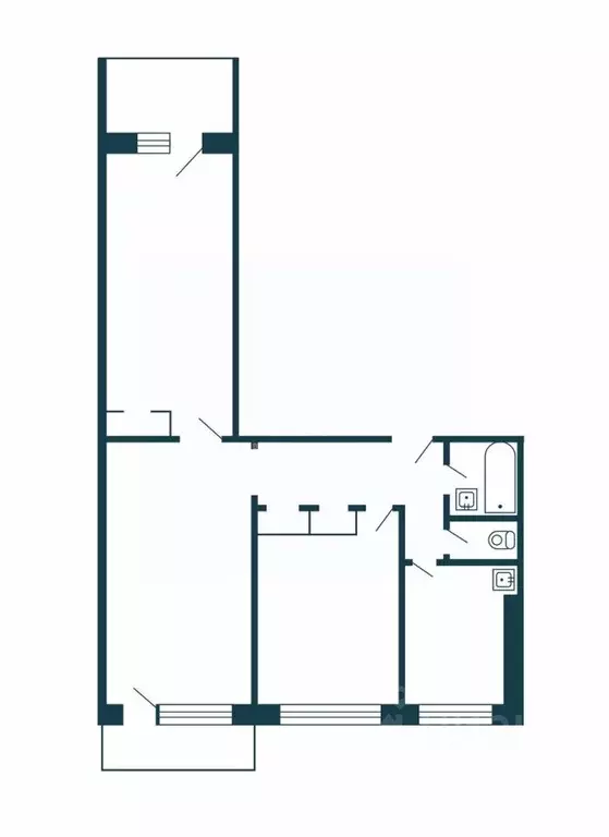 3-к кв. Новосибирская область, Новосибирск ул. Петухова, 122/1 (58.6 ... - Фото 2