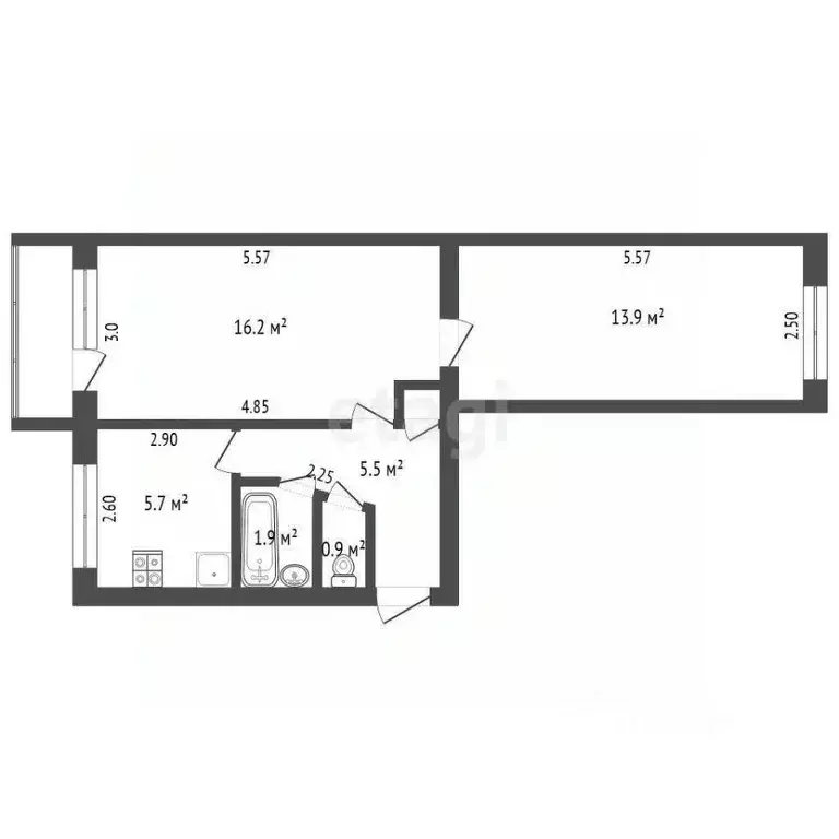 3-к кв. Ростовская область, Батайск ул. Северный Массив, 13 (65.0 м) - Фото 1