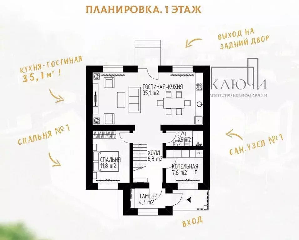 Дом в Челябинская область, Магнитогорск ул. Екатерининская (155 м) - Фото 2