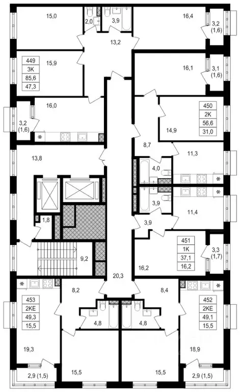 2-к кв. Москва Михалковская ул., 48к1 (56.8 м) - Фото 1