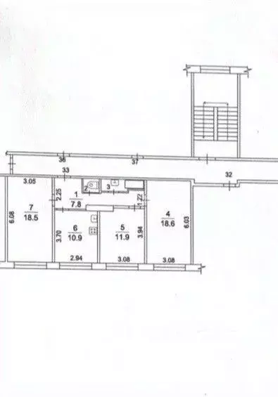 3-к кв. Московская область, Домодедово ул. Текстильщиков, 41к4 (71.2 ... - Фото 2