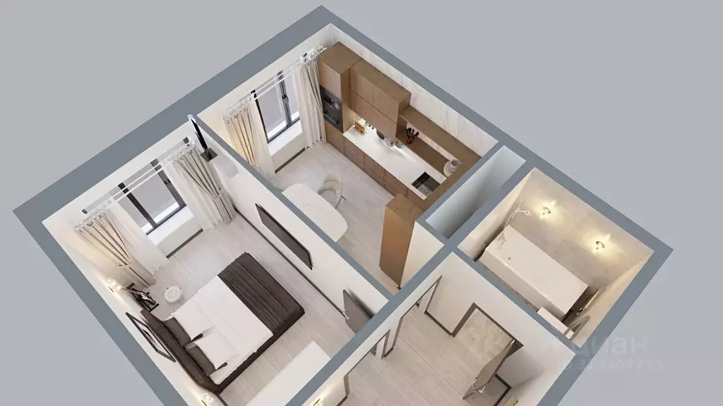 1-к кв. Ставропольский край, Пятигорск ул. Ермолова, 28А (35.3 м) - Фото 2