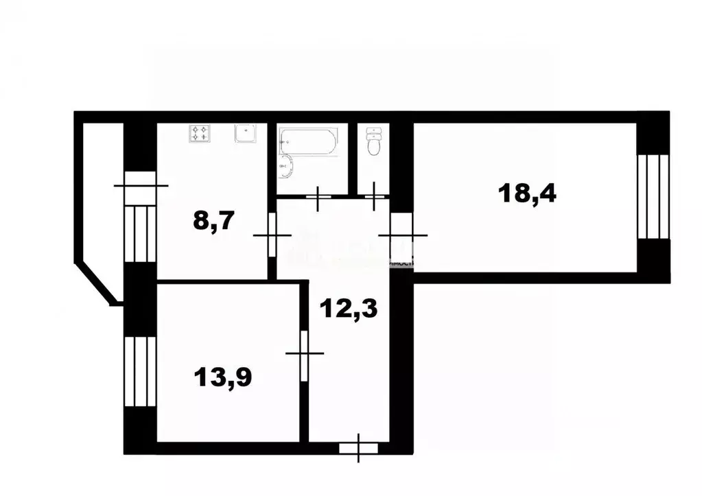 2-к кв. Ямало-Ненецкий АО, Новый Уренгой Восточный мкр, 4/3 (58.5 м) - Фото 0