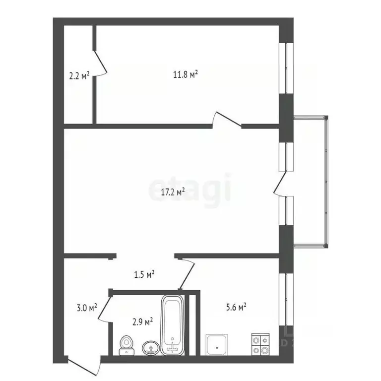 2-к кв. Калининградская область, Калининград Зоологическая ул., 3 ... - Фото 2