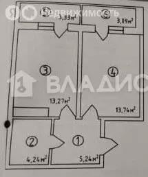 1-комнатная квартира: территория Цемдолина, улица Красина, 53к4 (36.5 ... - Фото 0