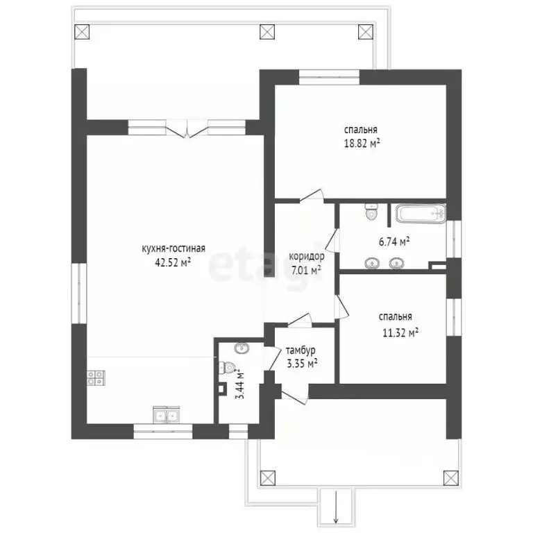 Дом в Астраханская область, Приволжский район, Биография кп ул. ... - Фото 2