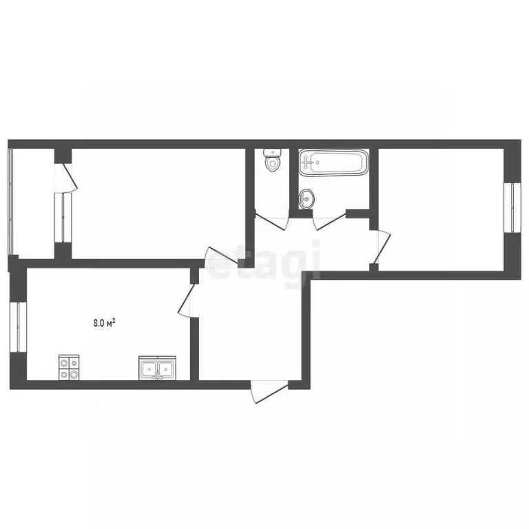 2-к кв. Владимирская область, Муром пос. Механизаторов, 68 (49.8 м) - Фото 1