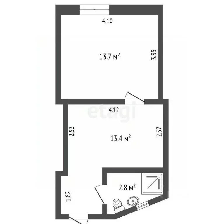 2-к кв. Крым, Ялта ул. Архивная, 6Л (57.0 м) - Фото 1