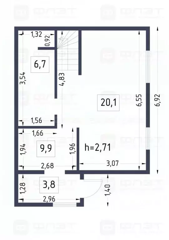 Таунхаус в Татарстан, Казань Малахитовая ул., 2Б (69 м) - Фото 1