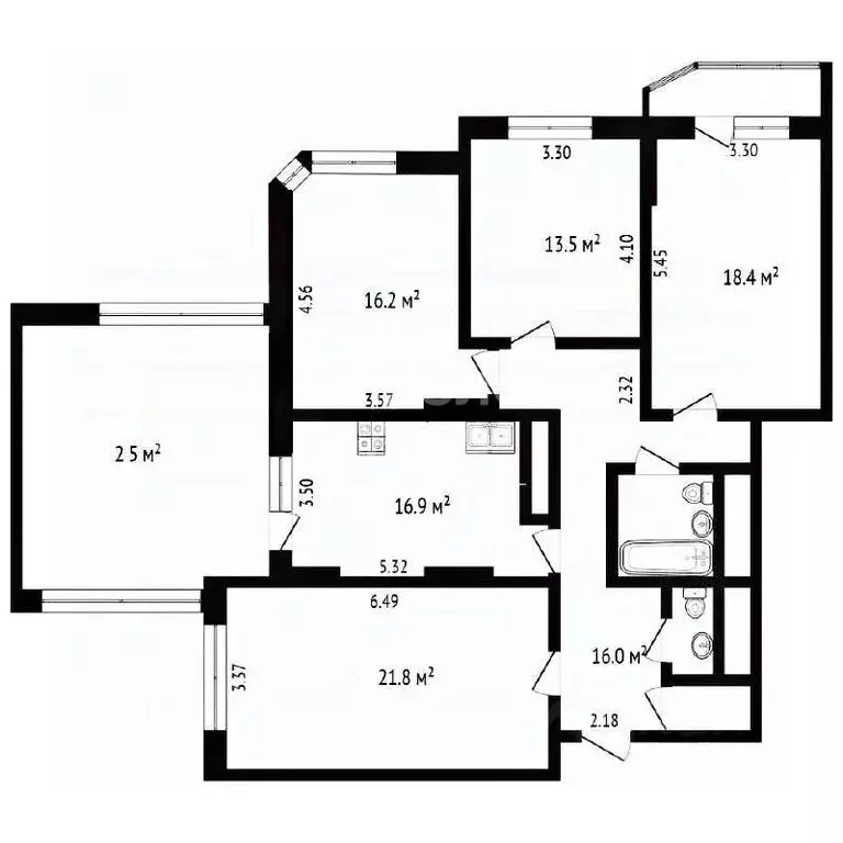 4-к кв. Москва Солнцевский просп., 6к1 (137.0 м) - Фото 2