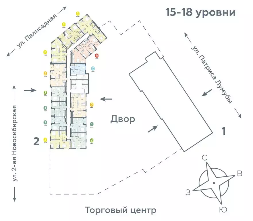 2-комнатная квартира: Екатеринбург, улица Патриса Лумумбы, 4 (60.46 м) - Фото 1