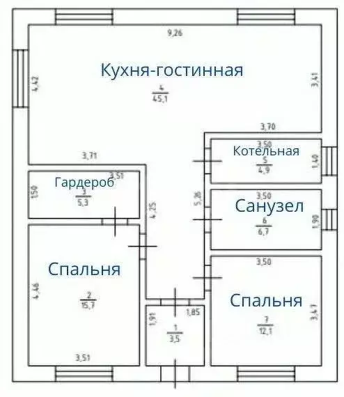 Дом в Хабаровский край, Хабаровский район, с. Сосновка  (95 м) - Фото 2