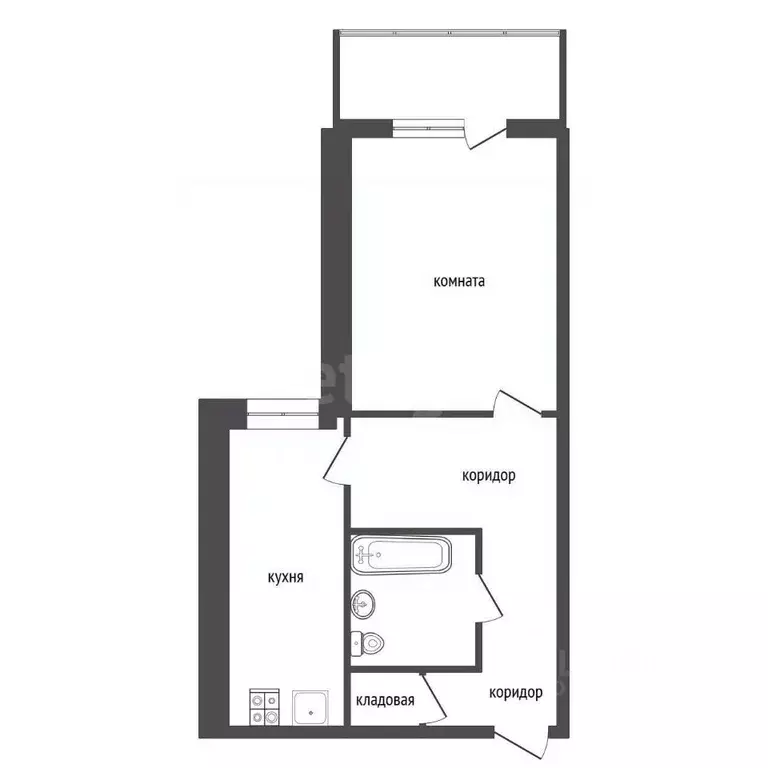 1-к кв. Воронежская область, Воронеж бул. Олимпийский, 12 (41.0 м) - Фото 1