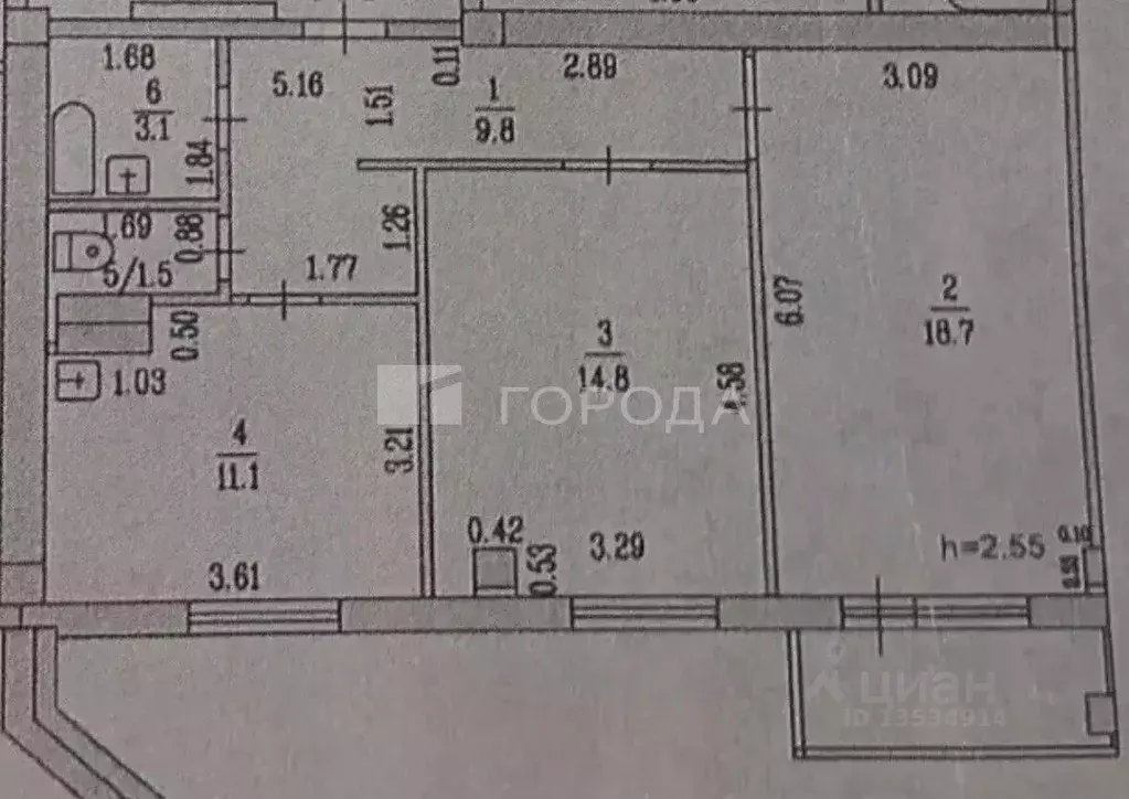2-к кв. Алтайский край, Барнаул ул. Малахова, 158 (59.0 м) - Фото 2