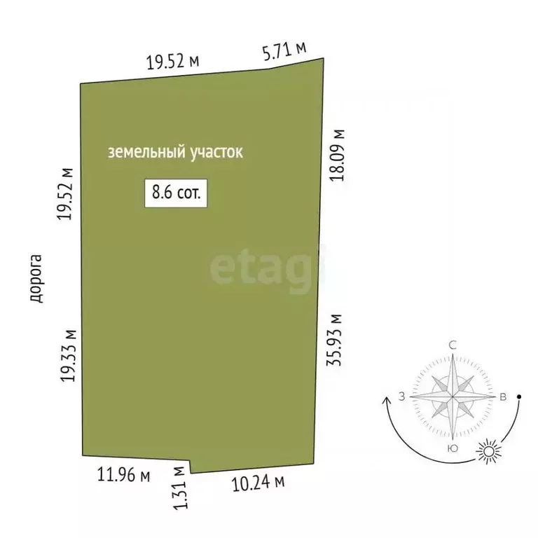 Участок в Ростовская область, Ростов-на-Дону 5-й Касательный пер. (8.6 ... - Фото 2