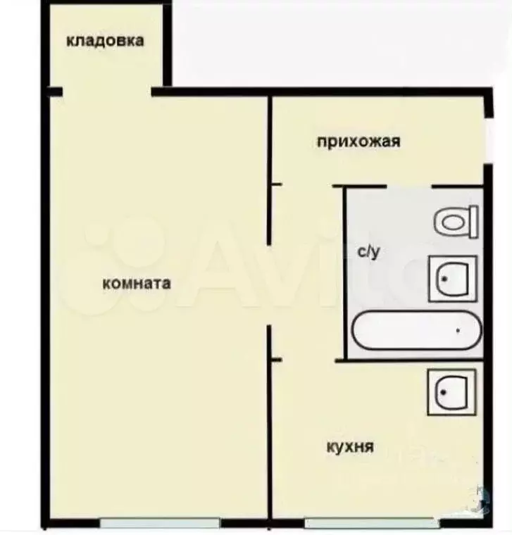 1-к. квартира, 32 м, 3/4 эт. - Фото 0