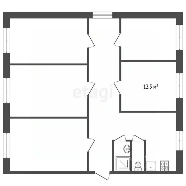 Комната Вологодская область, Вологда ул. Городской Вал, 11 (12.5 м) - Фото 2