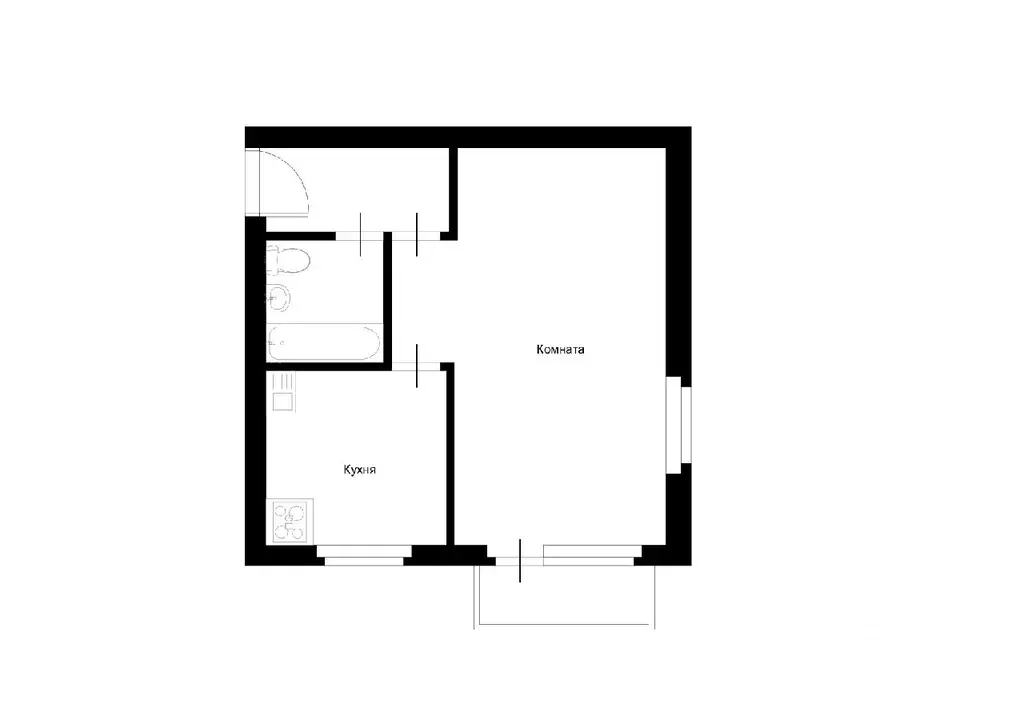 1-к кв. Омская область, Омск просп. Мира, 96А (31.0 м) - Фото 1