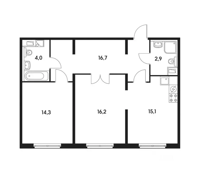 2-к кв. Московская область, Мытищи Юбилейная ул., 4 (69.3 м) - Фото 2