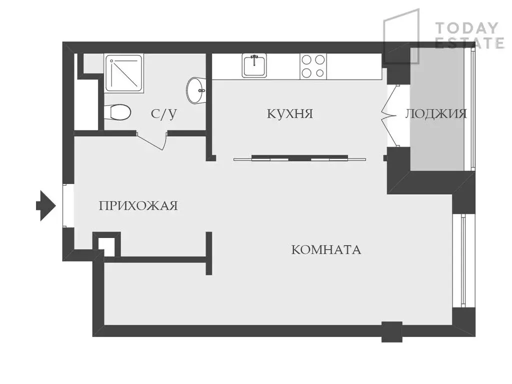 1-комнатная квартира: Москва, Береговой проезд, 5к1 (45.3 м) - Фото 1