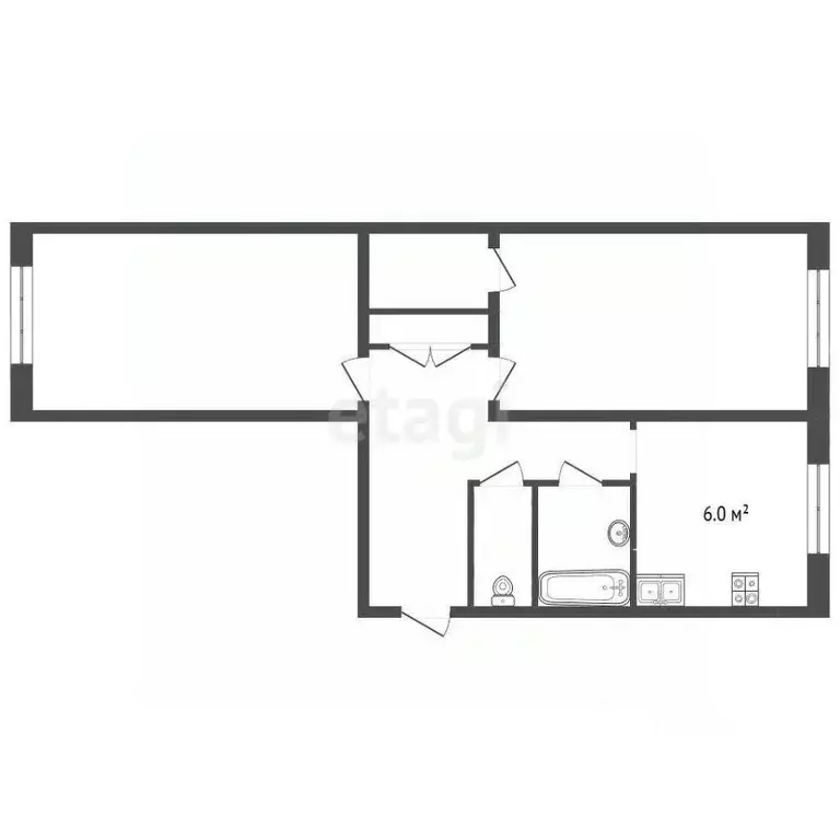 2-к кв. Ярославская область, Ярославль ул. Маланова, 12к2 (46.9 м) - Фото 1
