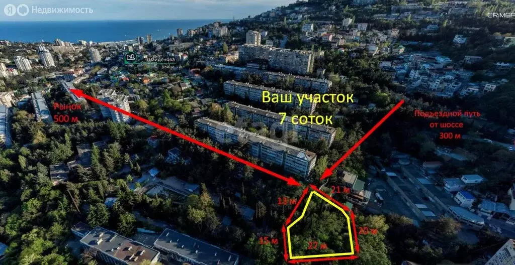 Участок в Ялта, Мисхорская улица (7 м) - Фото 1