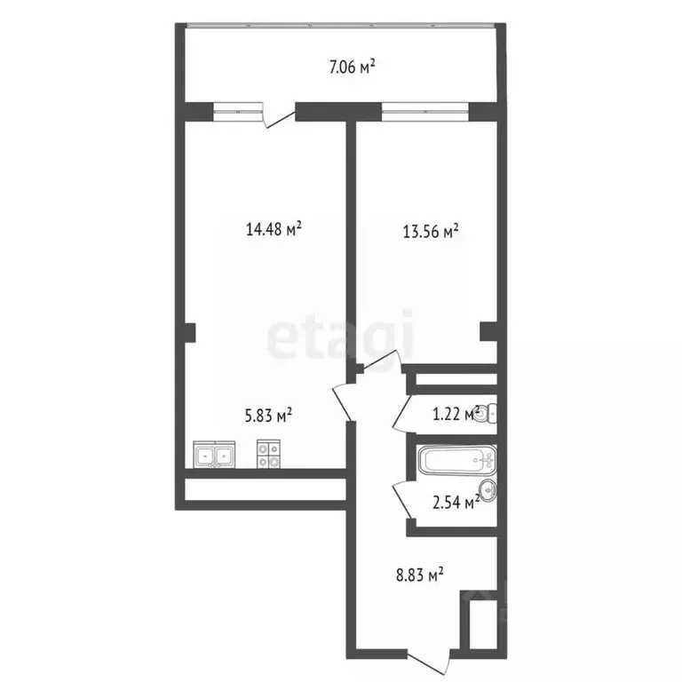 2-к кв. Татарстан, Набережные Челны просп. Фоменко, 82 (49.9 м) - Фото 2