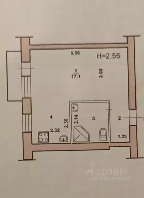 1-к кв. Волгоградская область, Волжский ул. Мира, 45 (28.8 м) - Фото 1