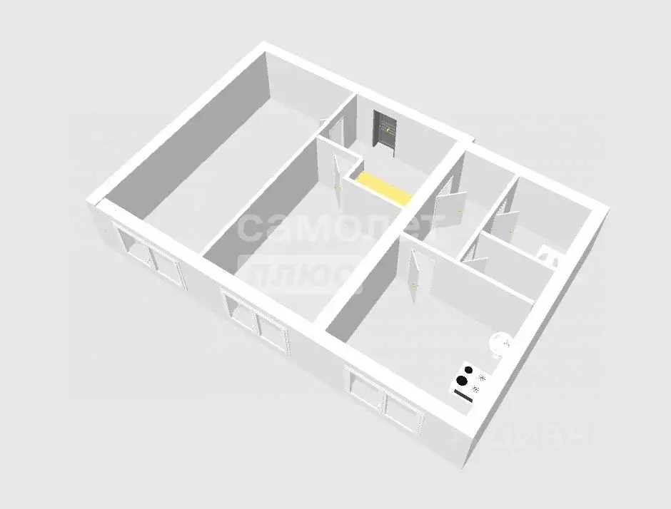 2-к кв. Брянская область, Брянск Болховская ул., 57 (52.0 м) - Фото 2