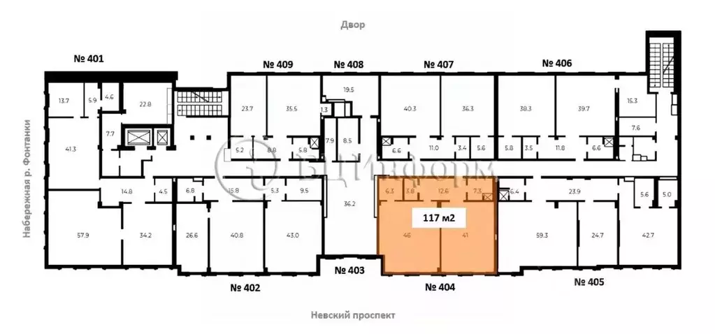 Офис в Санкт-Петербург Невский просп., 68а (117 м) - Фото 2