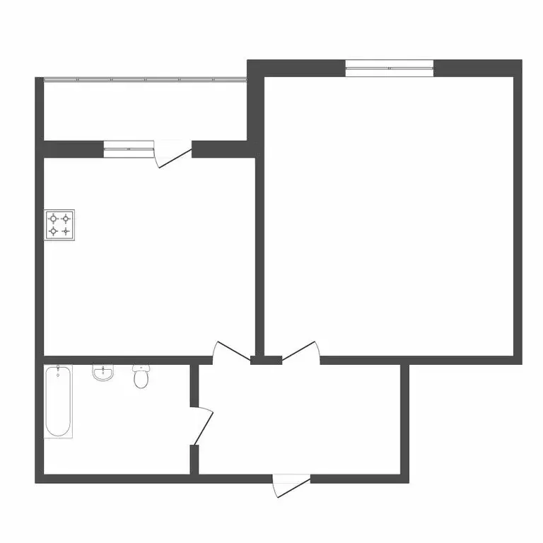 1-комнатная квартира: Тюмень, улица Газовиков, 55 (32.9 м) - Фото 0