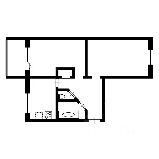 2-к кв. Бурятия, Улан-Удэ ул. Борсоева, 29 (45.5 м) - Фото 1