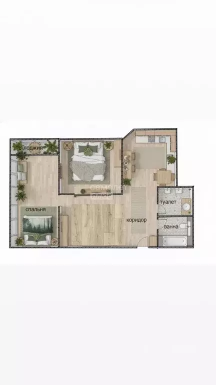 2-к кв. Московская область, Домодедово Западный мкр, ул. Лунная, 29 ... - Фото 2